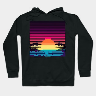 Pixelated sunset Hoodie